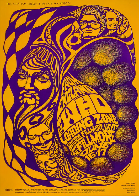 Плакат Fillmore Auditorium – Psychedelic Concert 1967