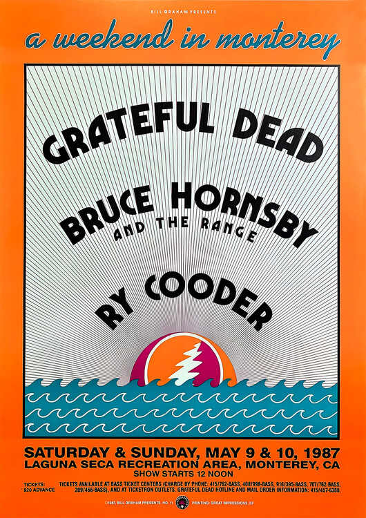 Плакат Grateful Dead – A Weekend in Monterey 1987