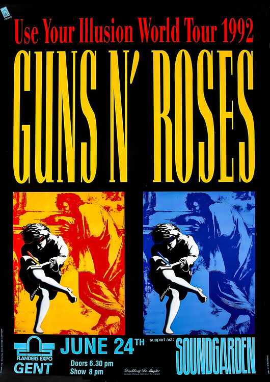 Плакат Guns N’ Roses – Use Your Illusion World Tour 1992