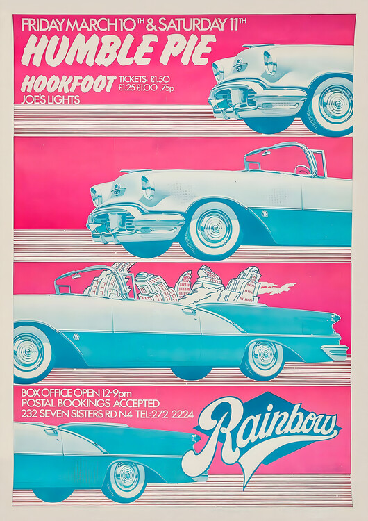 Плакат Humble Pie & Hookfoot – Rainbow, March 10–11