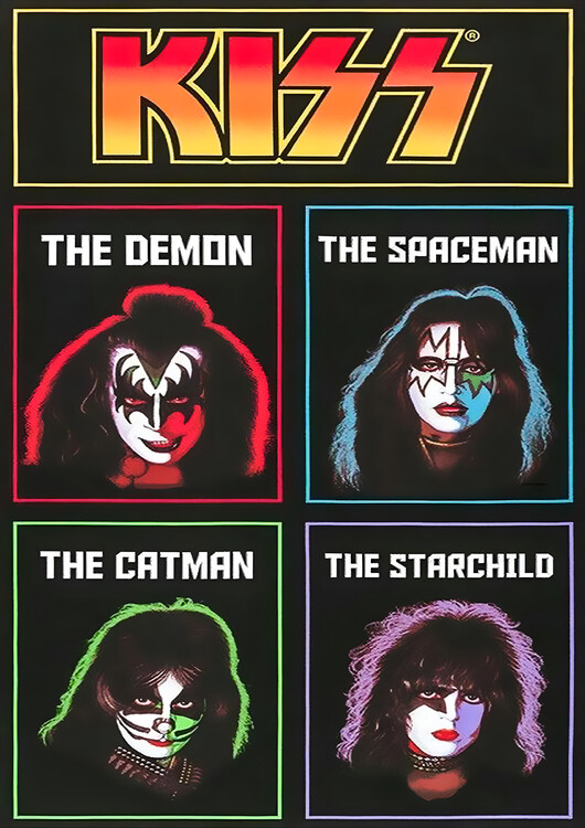 Плакат KISS – The Demon, The Spaceman, The Catman & The Starchild