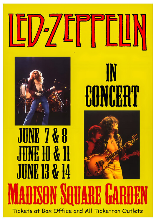 Плакат Led Zeppelin – Madison Square Garden 1977