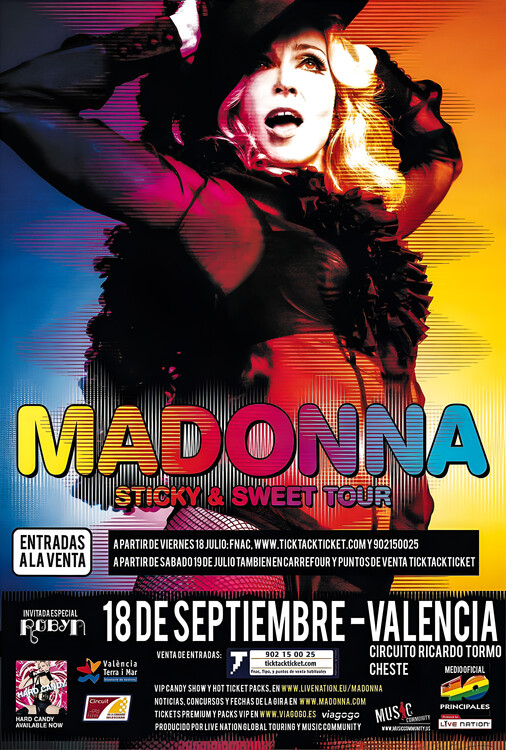 Плакат Madonna – Sticky & Sweet Tour, Valencia