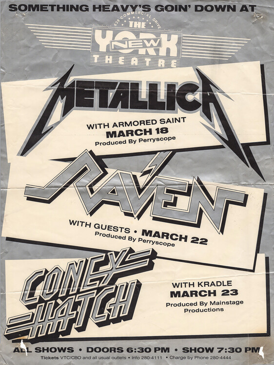 Плакат Metallica - Raven - Country Watch – YOW! March Shows