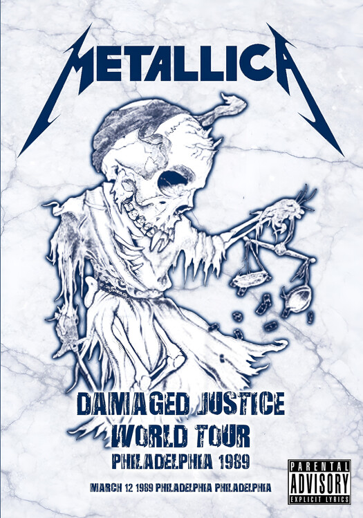 Плакат Metallica – Damaged Justice World Tour, Philadelphia 1989