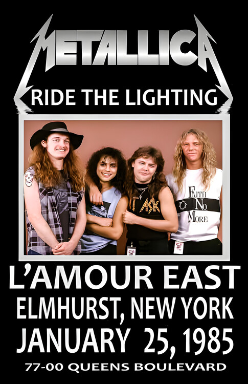 Плакат Metallica – Ride the Lightning, L’Amour East 1985