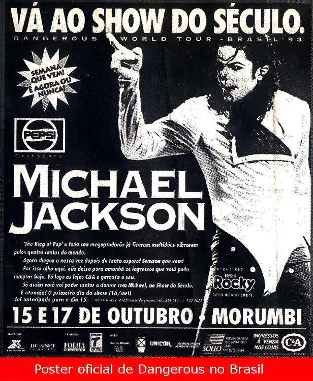 Плакат Michael Jackson – Morumbi, São Paulo
