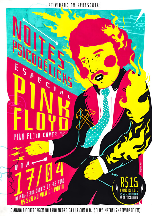 Poster Pink Floyd – Noites Psicodélicas, 17-04