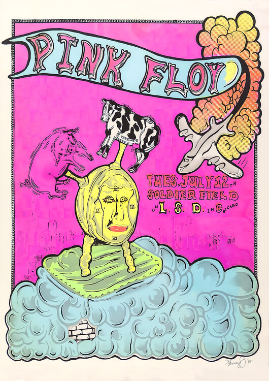 Poster Pink Floyd – Psychedelic Pink Concert Poster