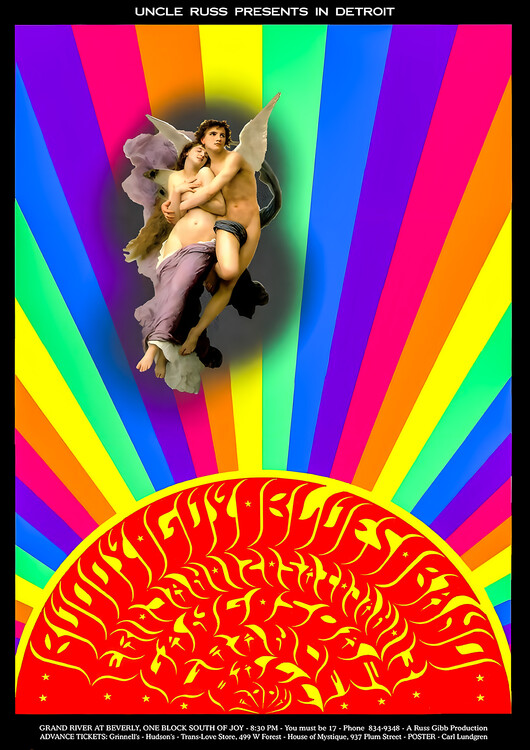 Poster Psychedelic Concert – Detroit Rainbow Sun