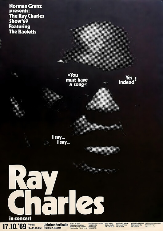Bild auf Leinwand Ray Charles – In Concert