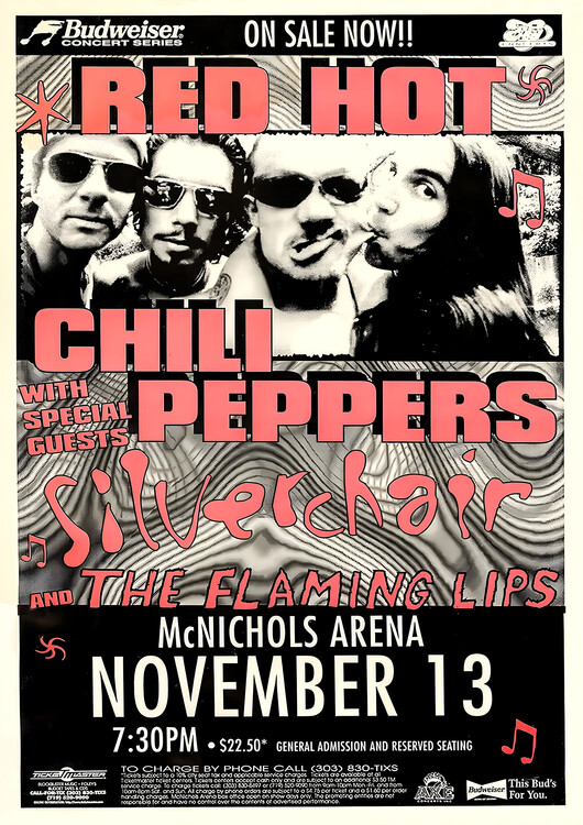 Obraz na plátně Red Hot Chili Peppers – Blood Sugar Sex Magik Tour