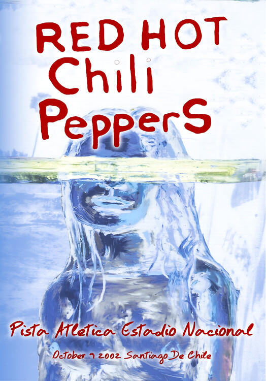 Poster Red Hot Chili Peppers – Estadio Nacional, Chile 2002