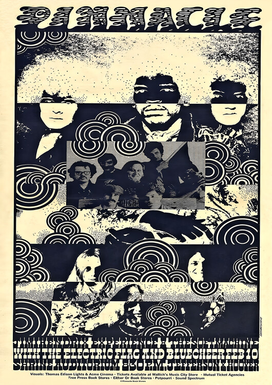 Obraz na płótnie Santana – Psychedelic Concert Poster