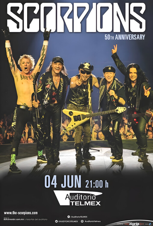 Plagát Scorpions – Auditorio Telmex, June 4