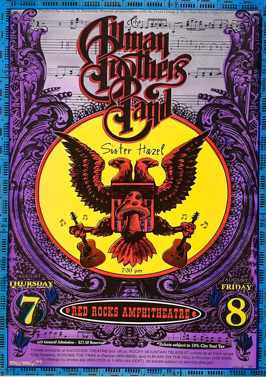 Plagát The Allman Brothers Band – Red Rocks Amphitheatre, June 7–8