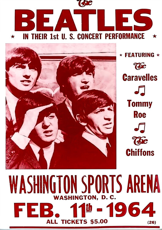 Plagát The Beatles – Washington Sports Arena 1964