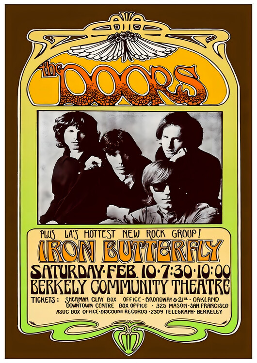 Plagát The Doors – Berkeley Community Theatre 1968