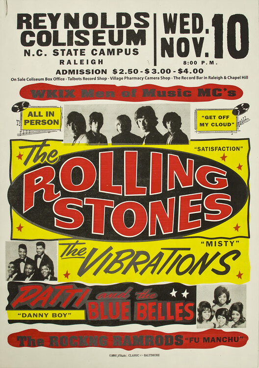 Плакат The Rolling Stones – Good Vibrations, Reynolds Coliseum