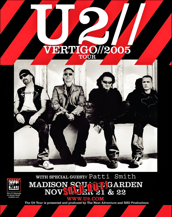 Samolepka U2 – Vertigo 2005, Madison Square Garden