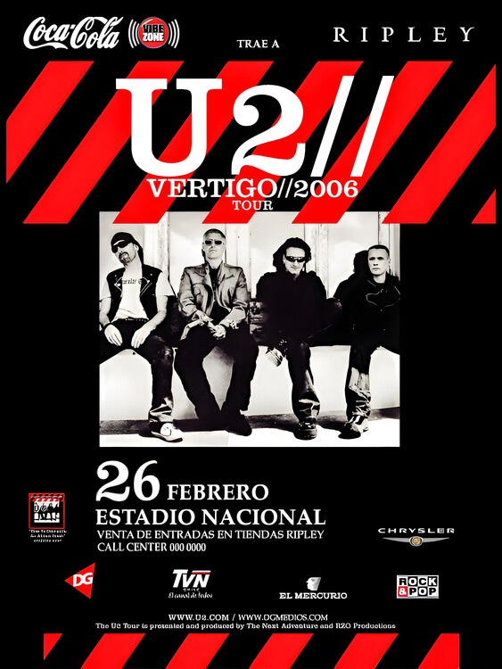 Samolepka U2 – Vertigo 2006, Estadio Nacional