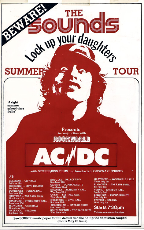 Плакат AC-DC – Lock Up Your Daughters Summer Tour