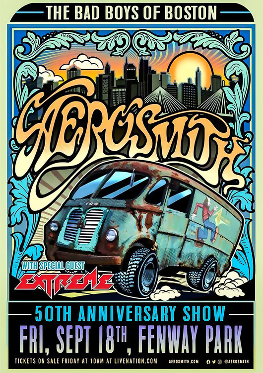 Плакат Aerosmith – 50th Anniversary Show, Fenway Park