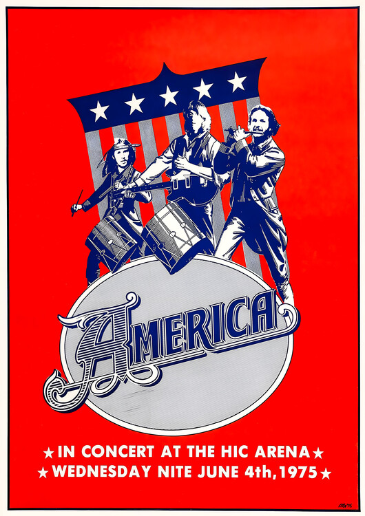 Плакат America – HIC Arena, June 4, 1975