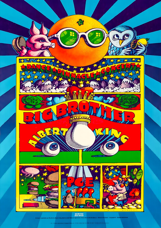 Plakát Big Brother and the Holding Company, Albert King & Pacific Gas and Electric – Concert Poster