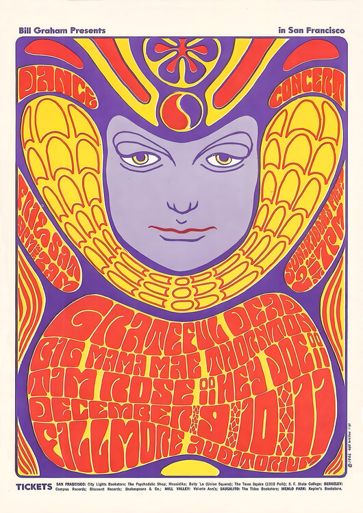 Плакат Bill Graham Presents – Psychedelic Concert Poster