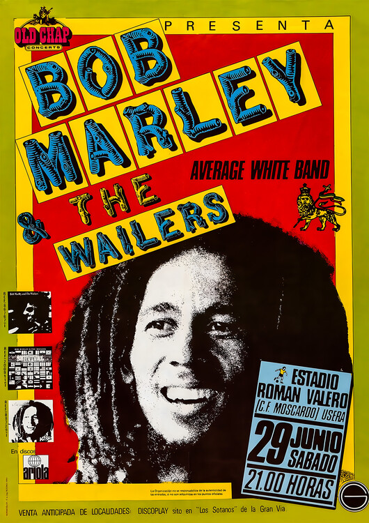 Poster Bob Marley & The Wailers – Estadio Román Valero