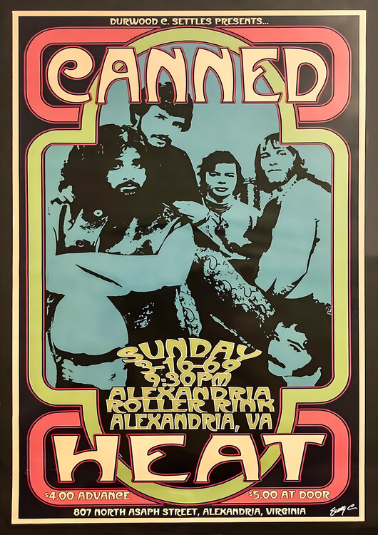 Poster Canned Heat – Alexandria Roller Rink