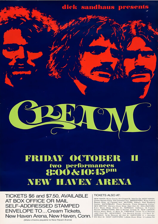Poster Cream – New Haven Arena, October 11