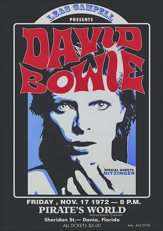 Poster David Bowie – Pirates World 1972