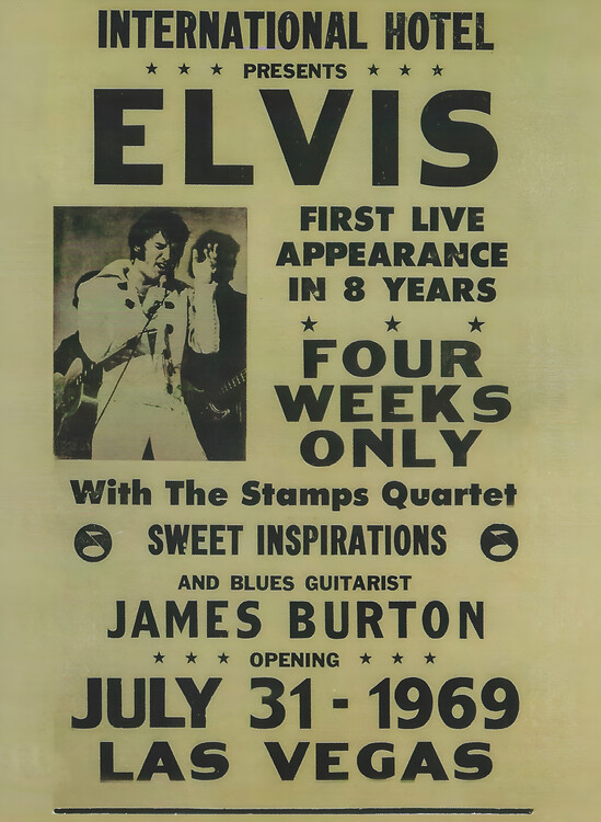 Poster Elvis Presley – International Hotel, Las Vegas 1969