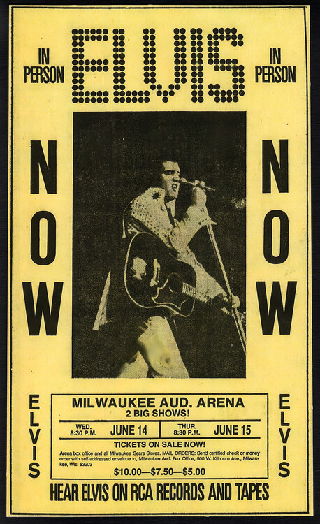 Poster Elvis Presley – Milwaukee Auditorium 1972