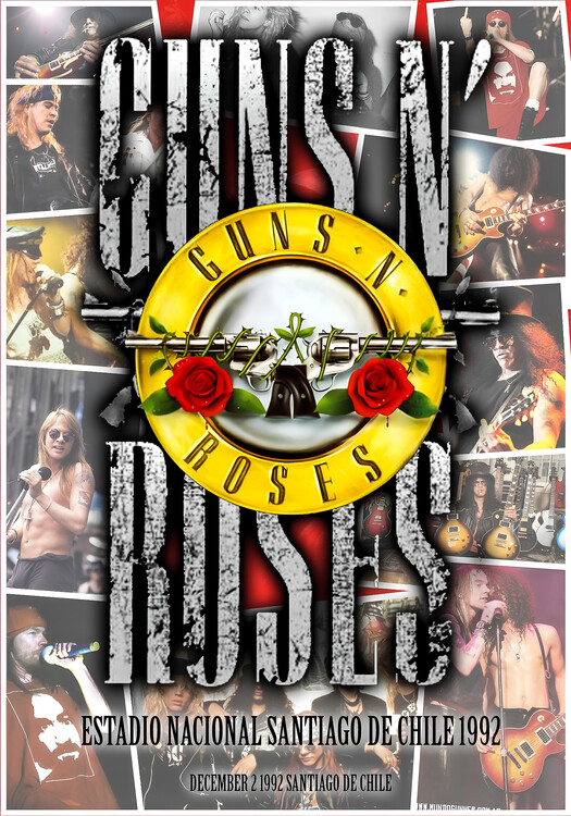 Плакат Guns N’ Roses – Estadio Nacional, Santiago de Chile 1992