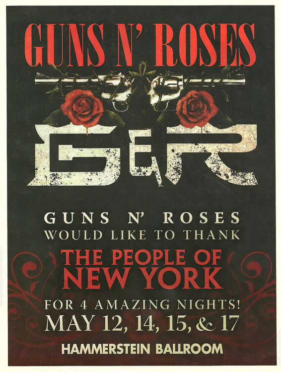 Плакат Guns N’ Roses – The People of New York, Hammersmith Ballroom