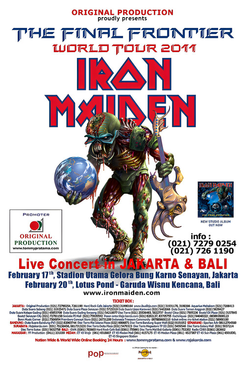 Плакат Iron Maiden – The Final Frontier World Tour, Jakarta & Bali 2011