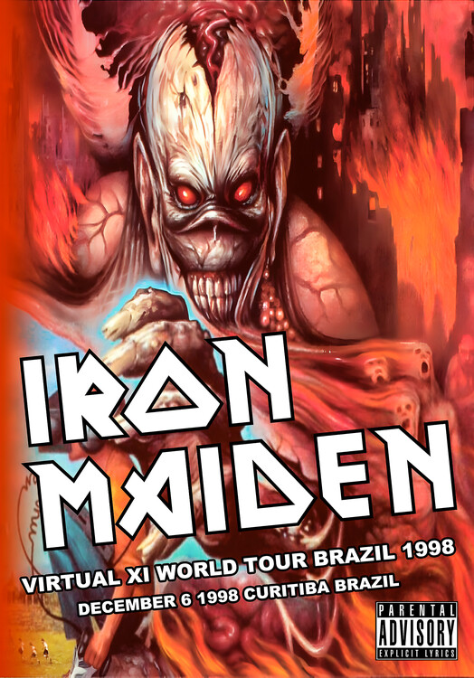 Плакат Iron Maiden – Virtual XI World Tour, Brazil 1998