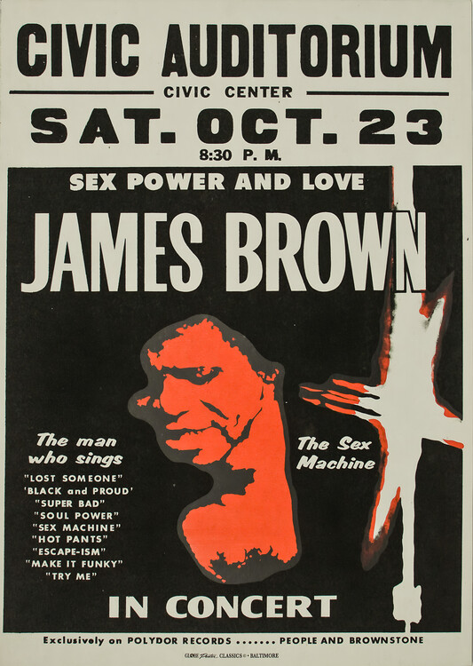 Плакат James Brown – Civic Auditorium, October 23