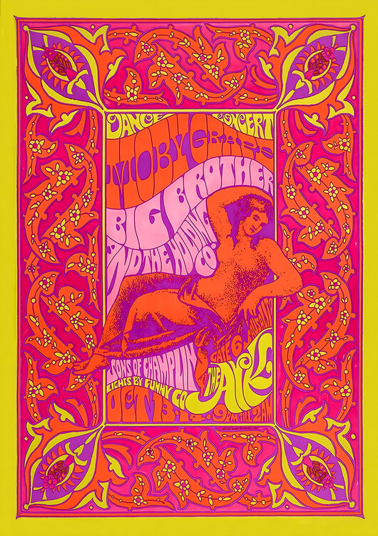 Плакат Janis Joplin & Big Brother and the Holding Company – Psychedelic Poster