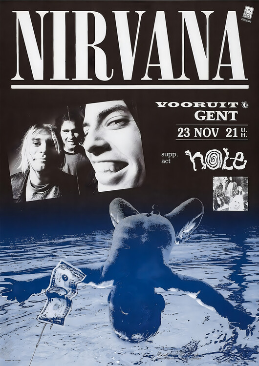 Плакат Nirvana – Vooruit, Gent 1991