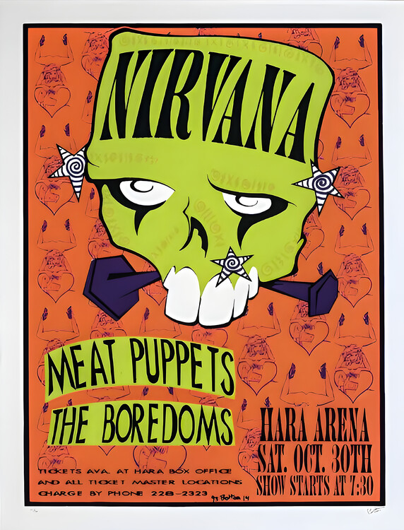 Obraz na plátně Nirvana, Meat Puppets & The Boredoms – Salem Armory 1993
