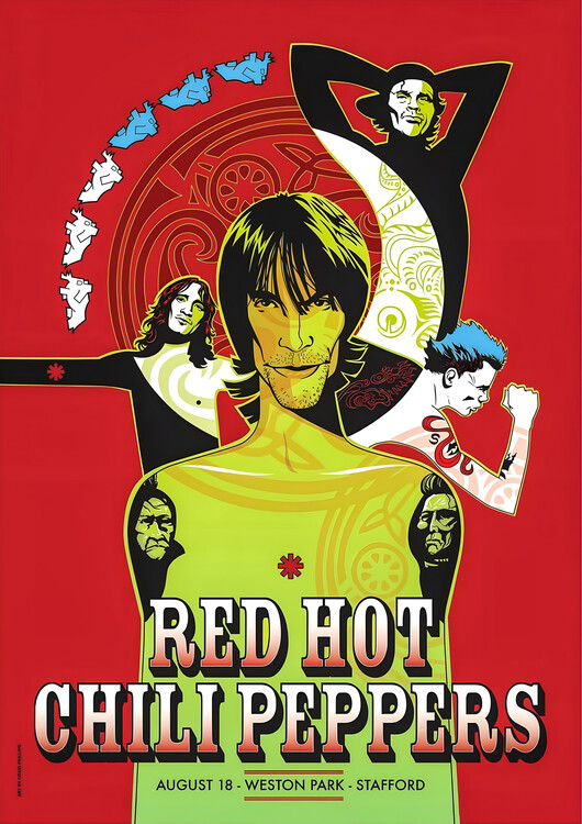 Canvastavla Red Hot Chili Peppers – Pop Art Portrait