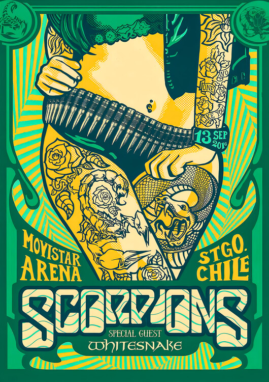 Плакат Scorpions – Movistar Arena, Santiago de Chile