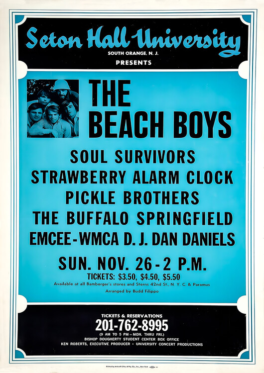 Плакат The Beach Boys – Seton Hall University