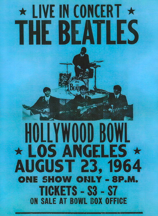 Obraz na plátně The Beatles – Hollywood Bowl, Los Angeles 1964