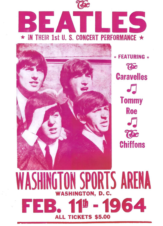 Плакат The Beatles – Washington Sports Arena 1964