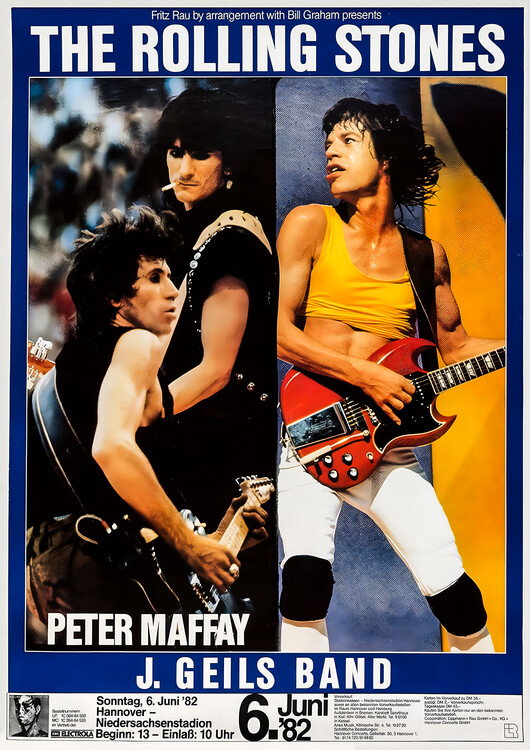 Плакат The Rolling Stones, Peter Maffay & J. Geils Band – June 6, 1982